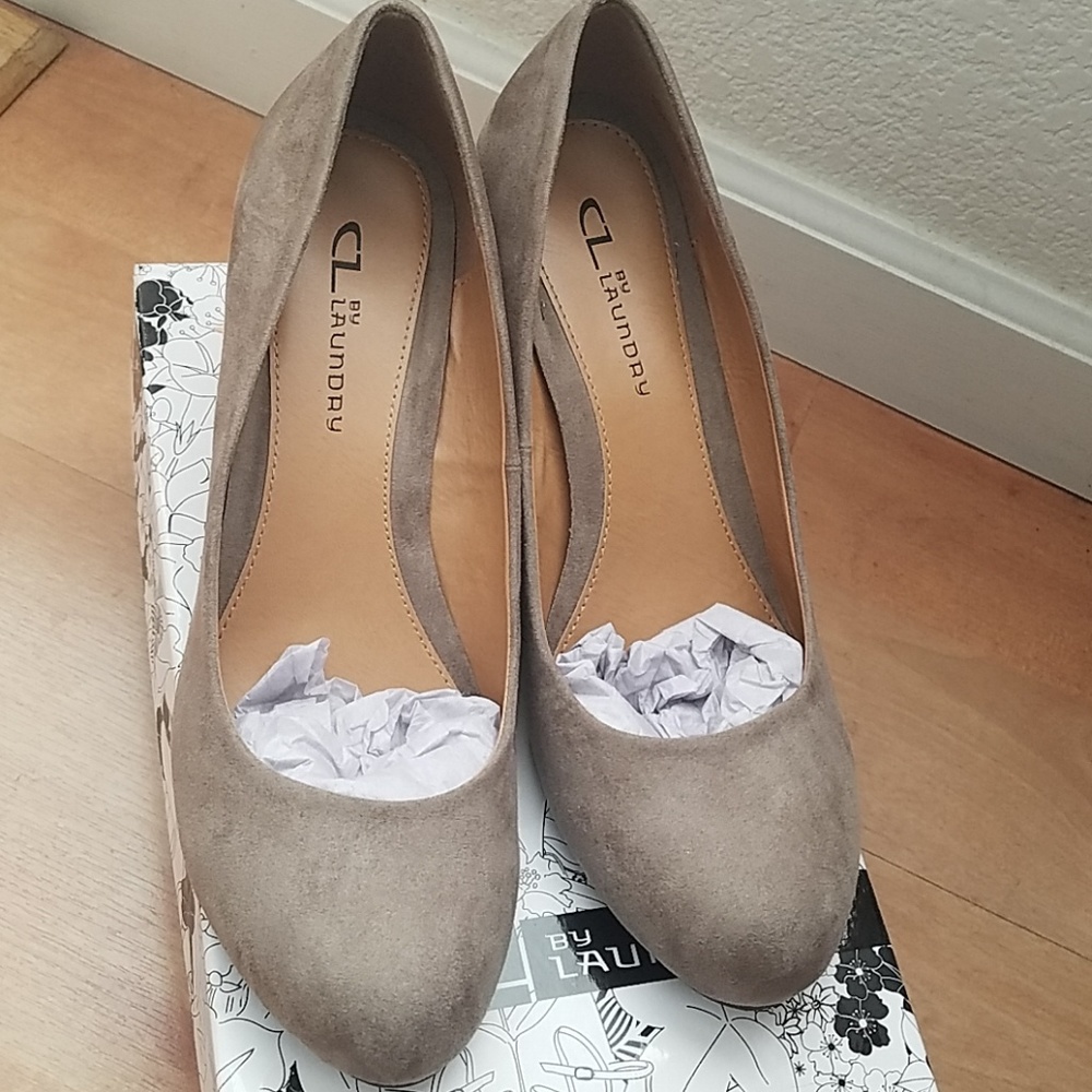 Suede Taupe heels